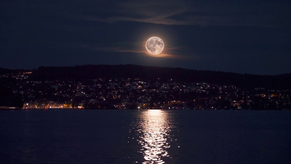 Fondo de pantalla dinámico de luna llena de alta definición