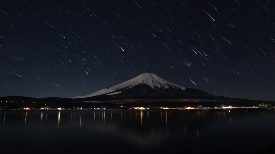 Fuji Mountain Starry Sky