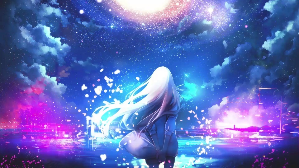 Starry Sky Sea Girl