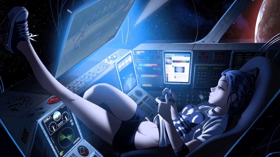 The girl on the interstellar plane