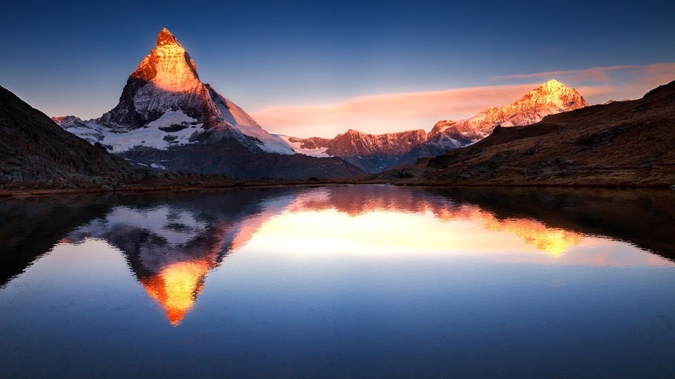 Calm lake water