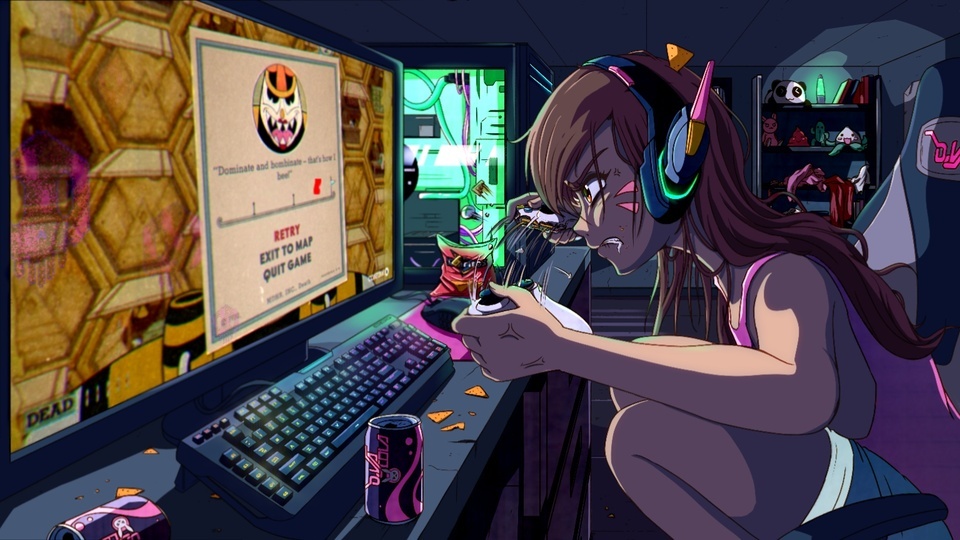 D.va playing games