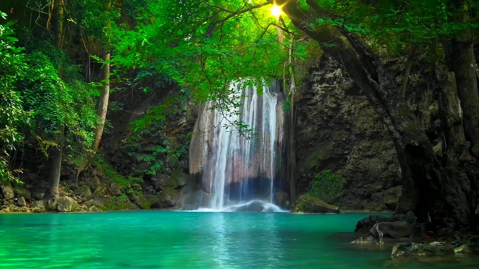 Cachoeira de proteção ocular 4k