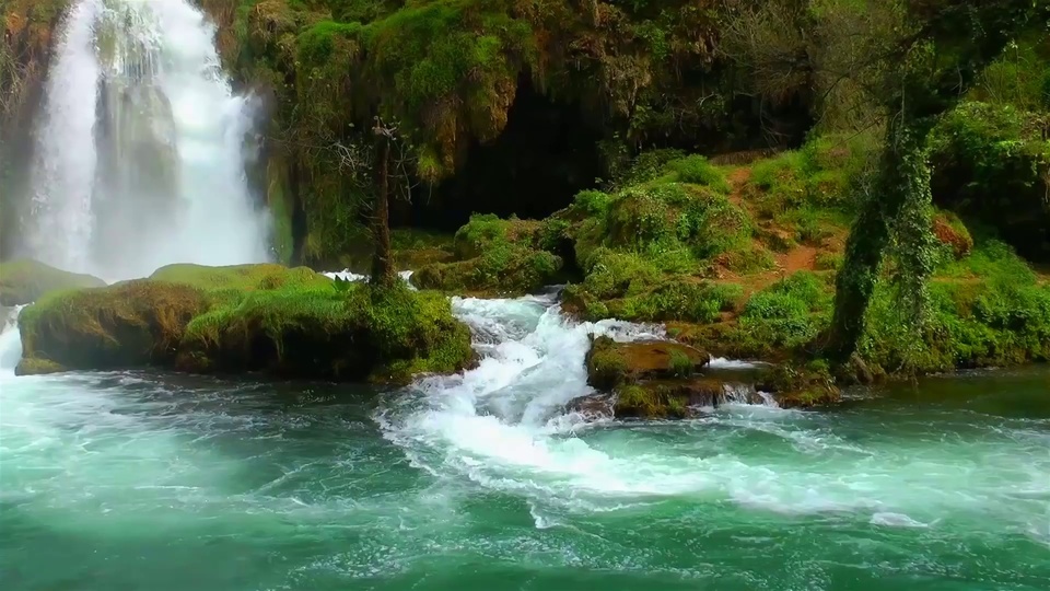 Turbulent stream water