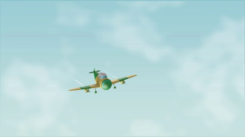 Cute and fresh cartoon plane