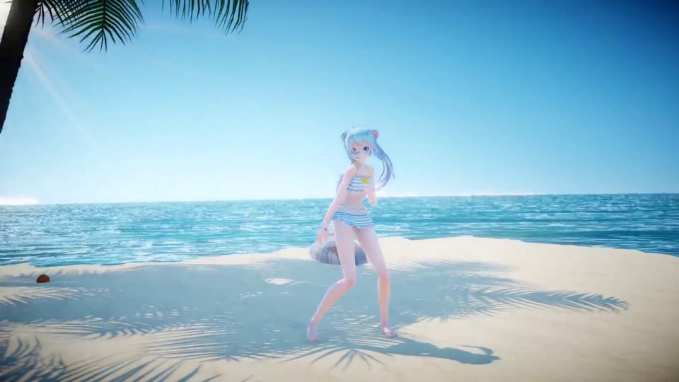 MMD 海边初音