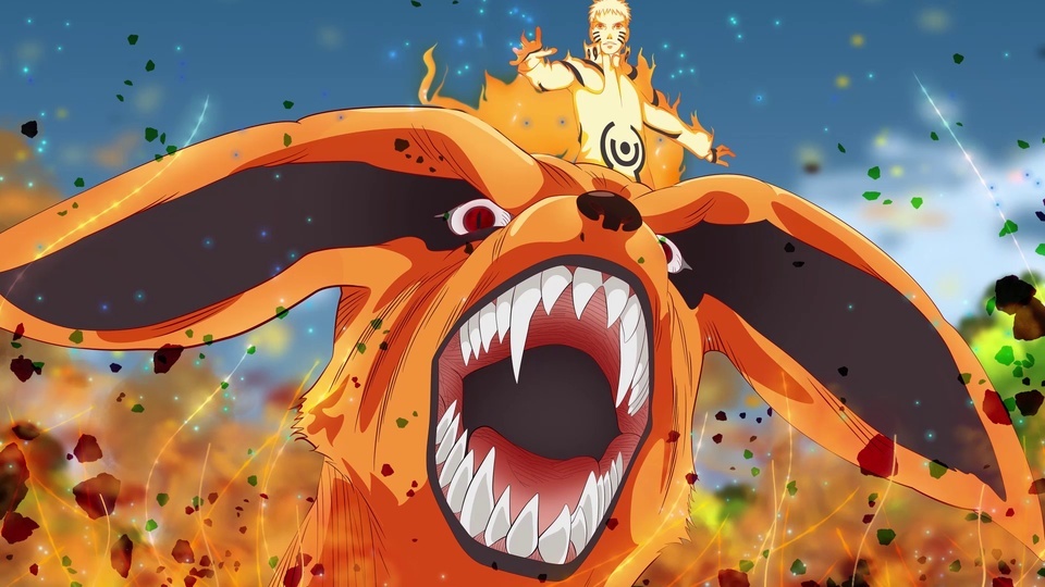 Nine tailed mode Naruto