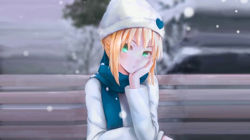 A beautiful winter girl