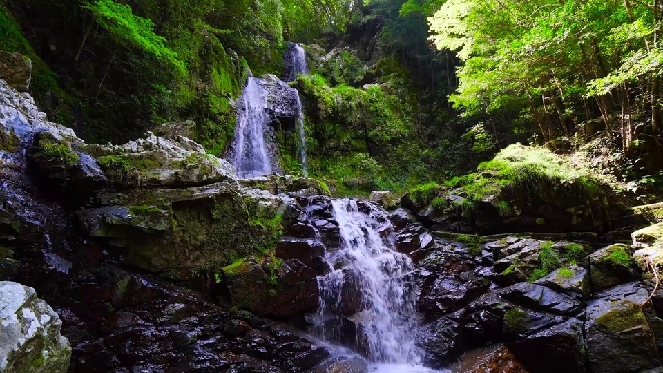 4K Mountain Stream Waterfall