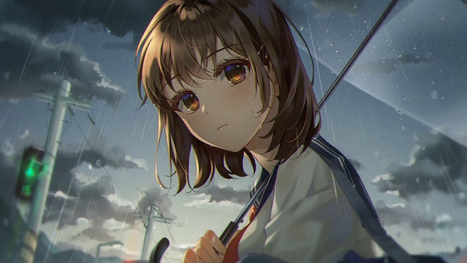 雨中女孩