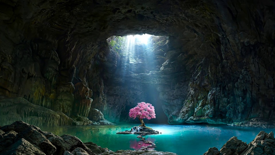 Cerezos en la cueva