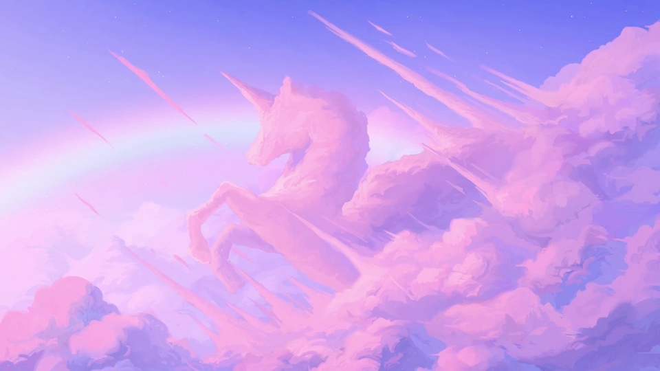 Rainbow Unicorn Cloud