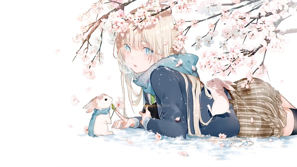 Sakura Snow Rabbit Girl