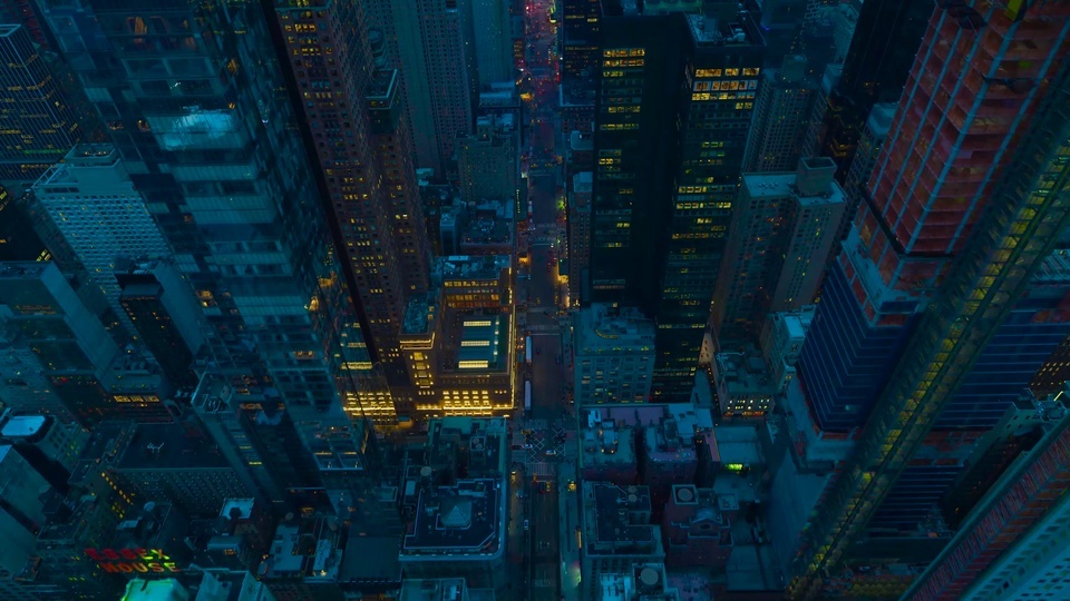 Vista Nocturna 4K de la Ciudad de Nueva York