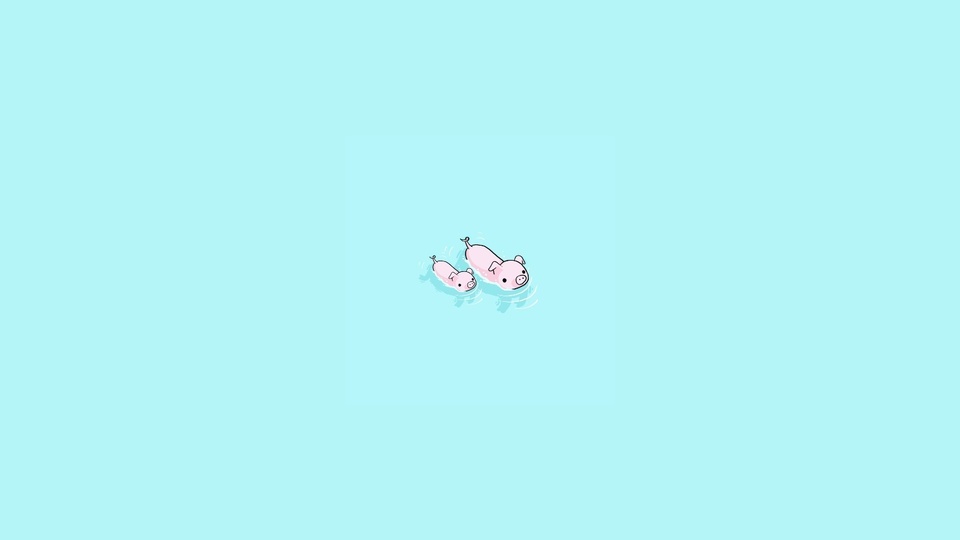 Simple cute pig