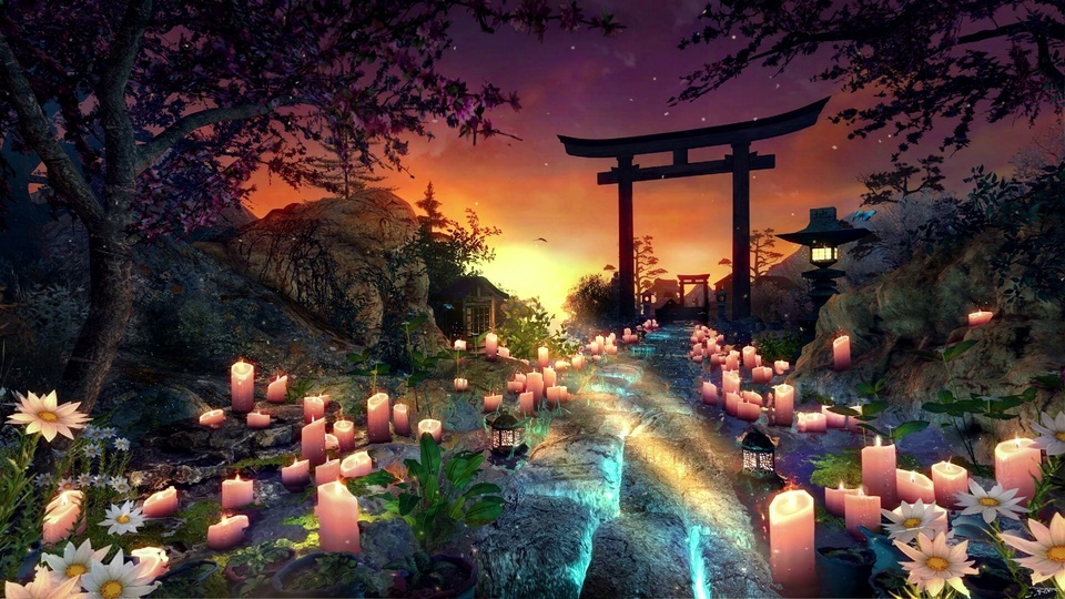 Torii at night