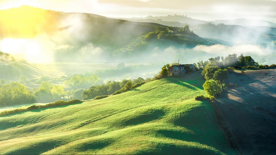 Sunrise in Tuscany, Italy