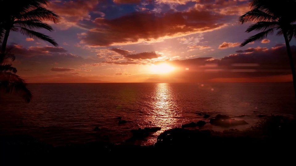 Coucher de soleil vue sur la mer