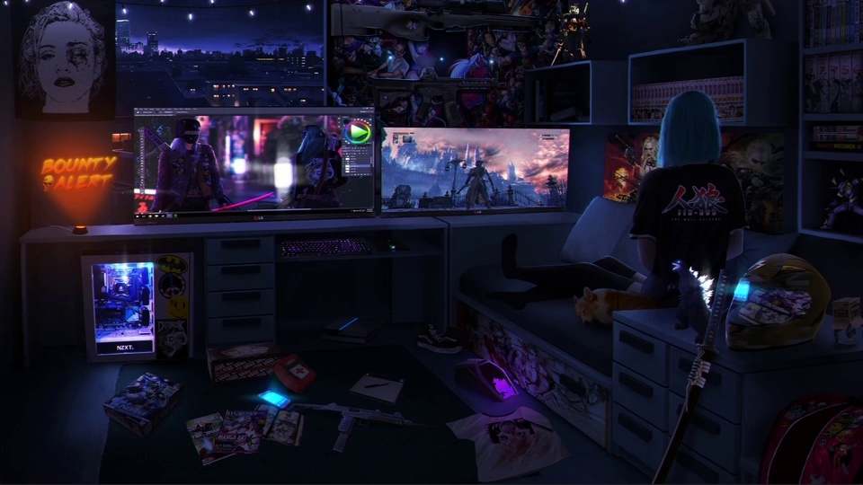 Cyberpunk, room game teen