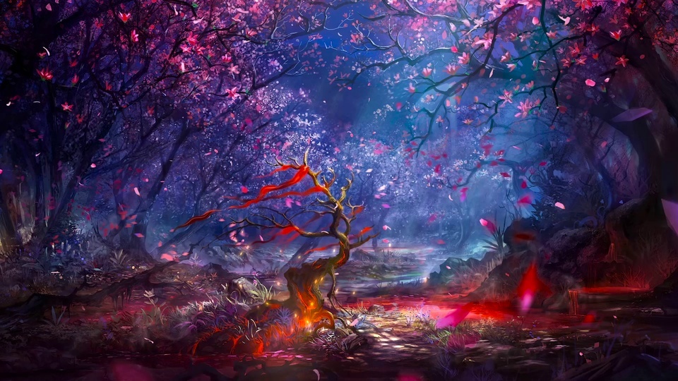 Cherry Blossom Forest