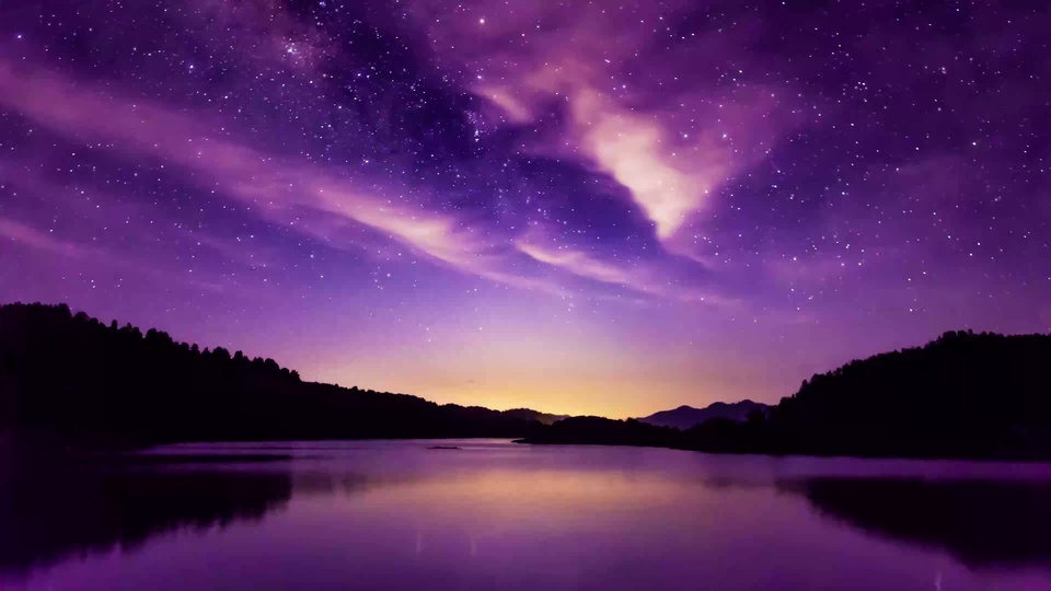 Céu Estrelado Roxo