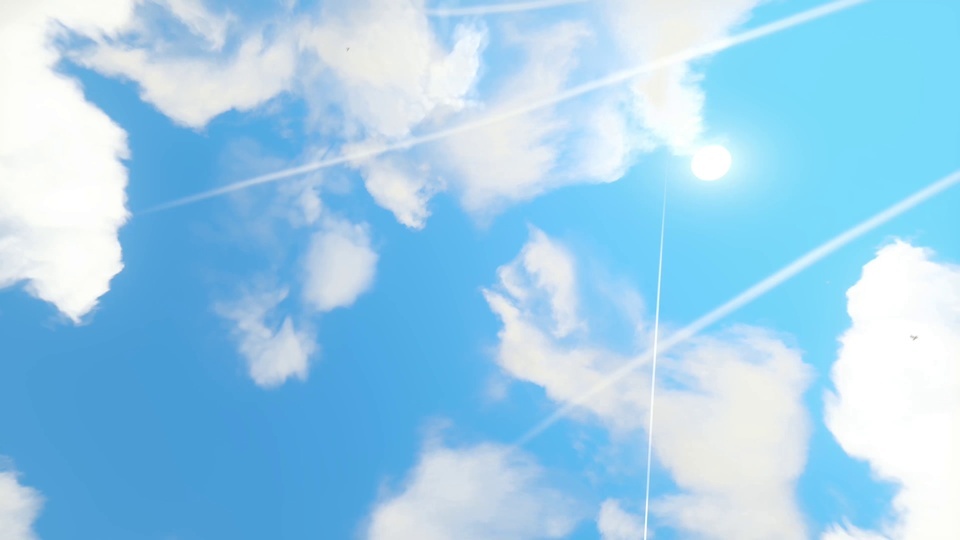 Cielo azul 4K y nubes blancas