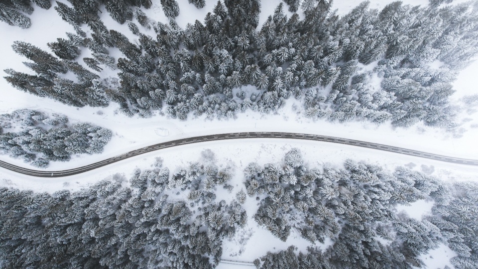 Snow Flying