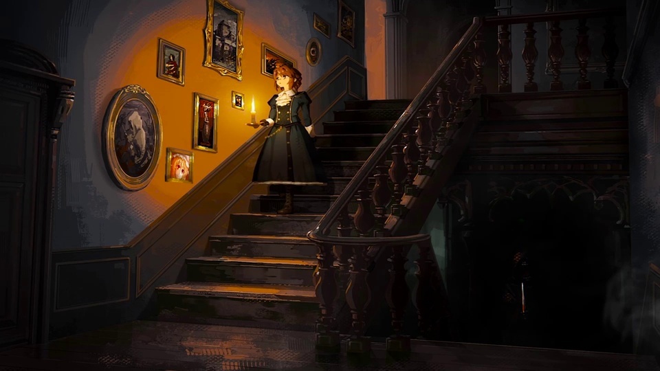 The girl on the stairs