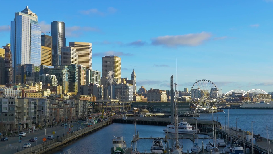 Día del muelle de Seattle 4K