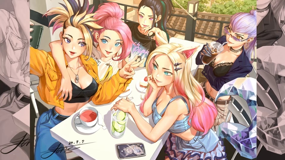 Namoro de grupo feminino KDA