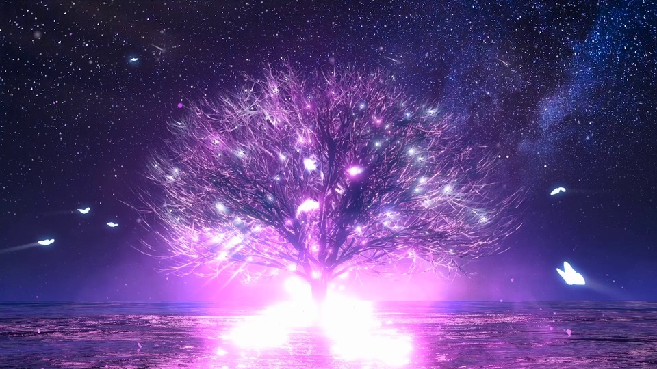 Magic fluorescent tree