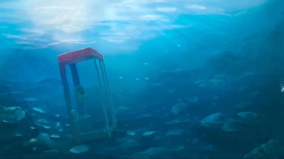 Underwater telephone booth