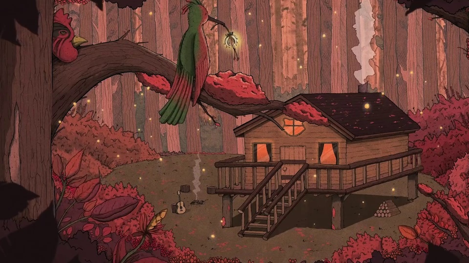 Illustration, Forest Cabin