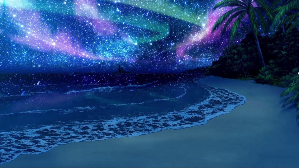 Beautiful starry sky and night sea