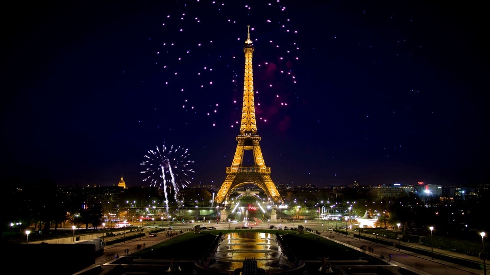 Fogos de artifício em Paris