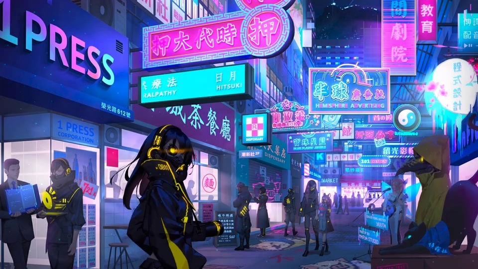 Centro Comercial Cyberpunk