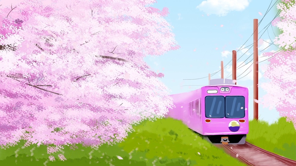 Cherry Blossom Train