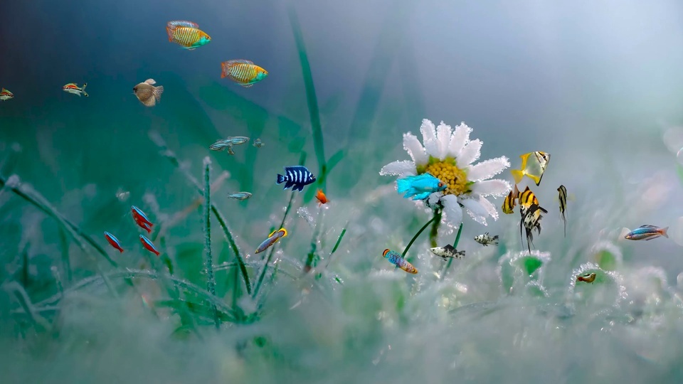 Acuario de protección ocular 4K