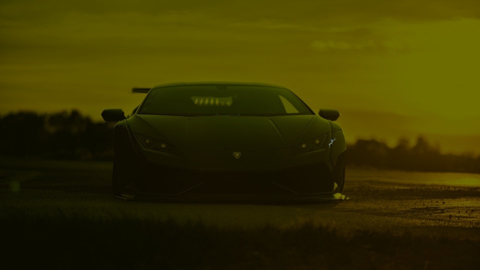 Lamborghini at dusk