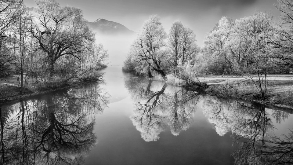 Gray Winter Lake