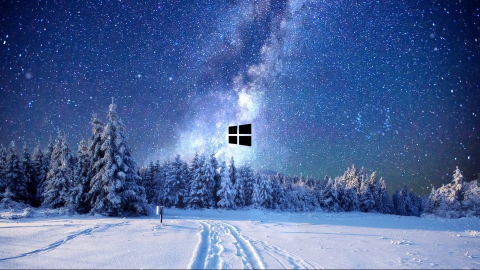 Windows 冬季星空桌布