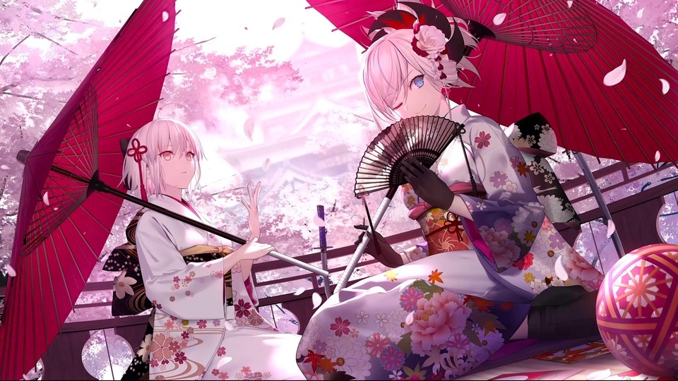 Sakura kimono jeune fille