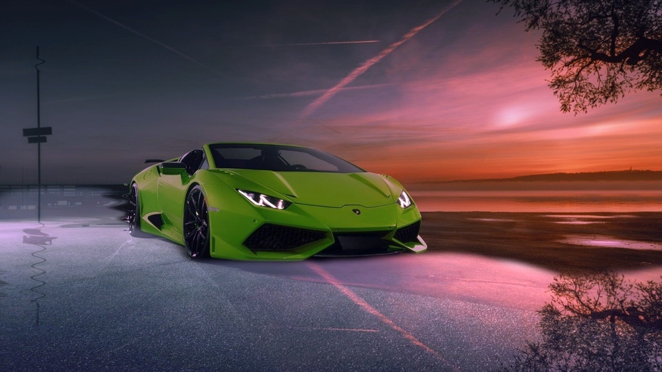 The righteous light shone on Lamborghini's face.