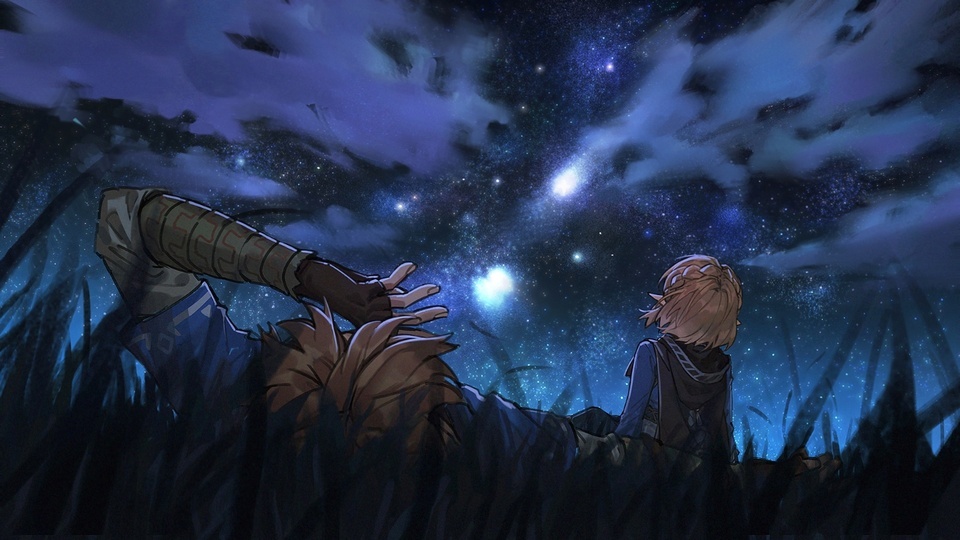 Looking up at the stars