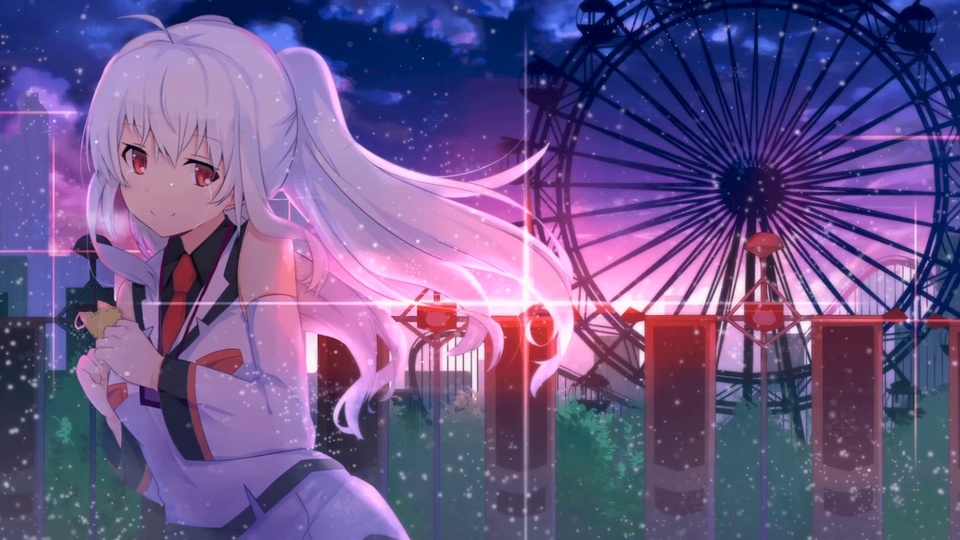 Ferris wheel silver-haired girl