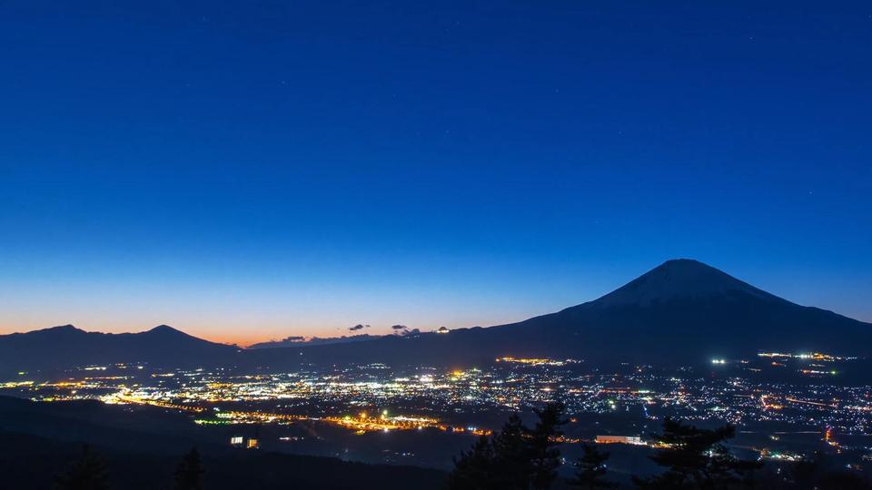 Dia e noite do Monte Fuji