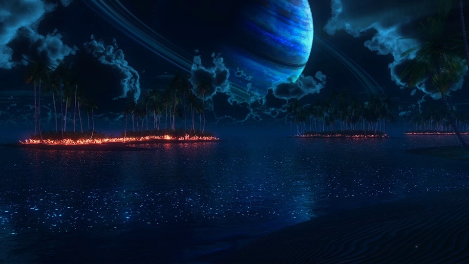 Planet Night Sea