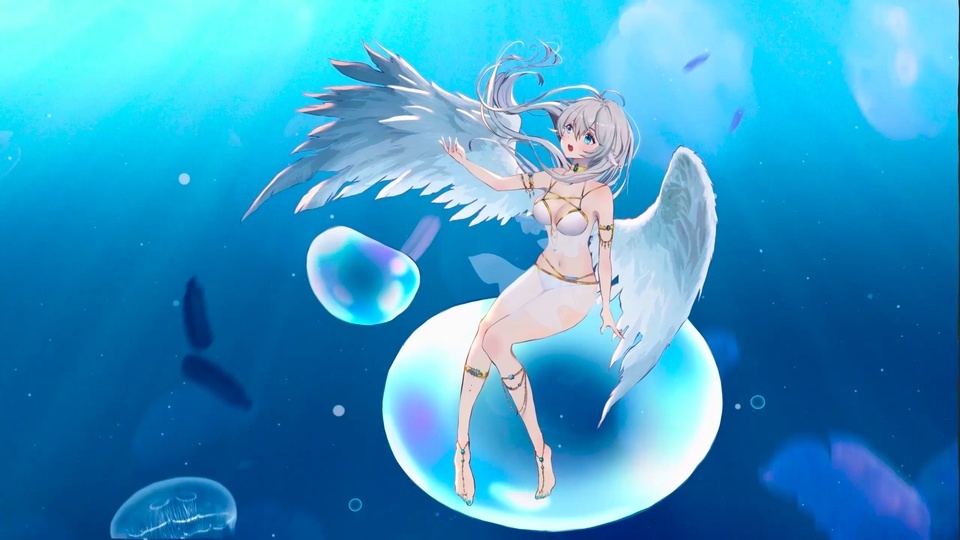 Fille ange sous-marin