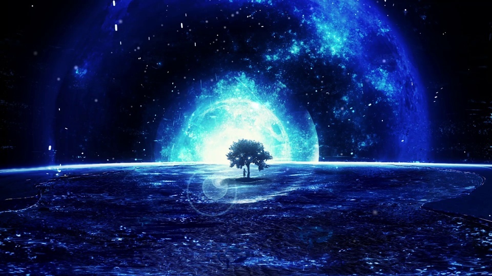 Arbre de lune étoile bleue