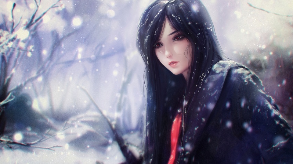 Beautiful winter girl